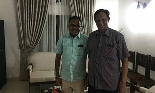 Our Chairman meeting Honourable John Amaradhunga, Minister for Tourism, Sri Lanka