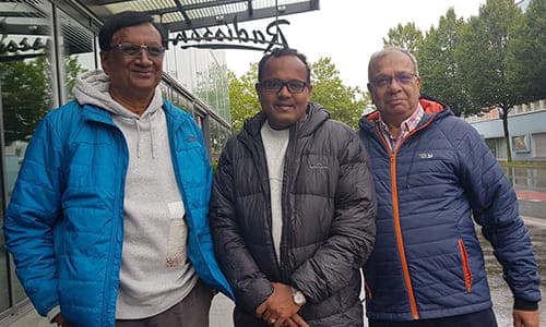 Business interaction with partners at Radisson Blu Hotel in Lucerne, Switzerland